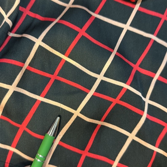 Sanctuary Women’s Large Black Red Pink Keyhole Tie Neck Long Sleeve Blouse - Picture 8 of 9